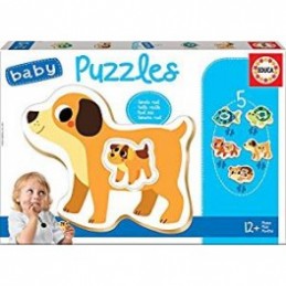 Jogo 5 Baby Puzzles animais...