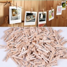 Embalagem 40 Molas de madeira natural minis