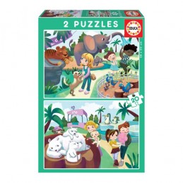 Puzzle 2 x 20 peças Educa...