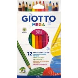 Caixa 12 Lápis Cor Giotto Mega 5,5mm