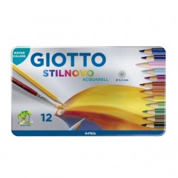 Caixa metálica 12 lápis Giotto Stilnovo Acquarell 3,3mm