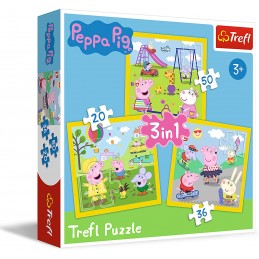 Puzzle 3 em 1 Trefl Peppa...